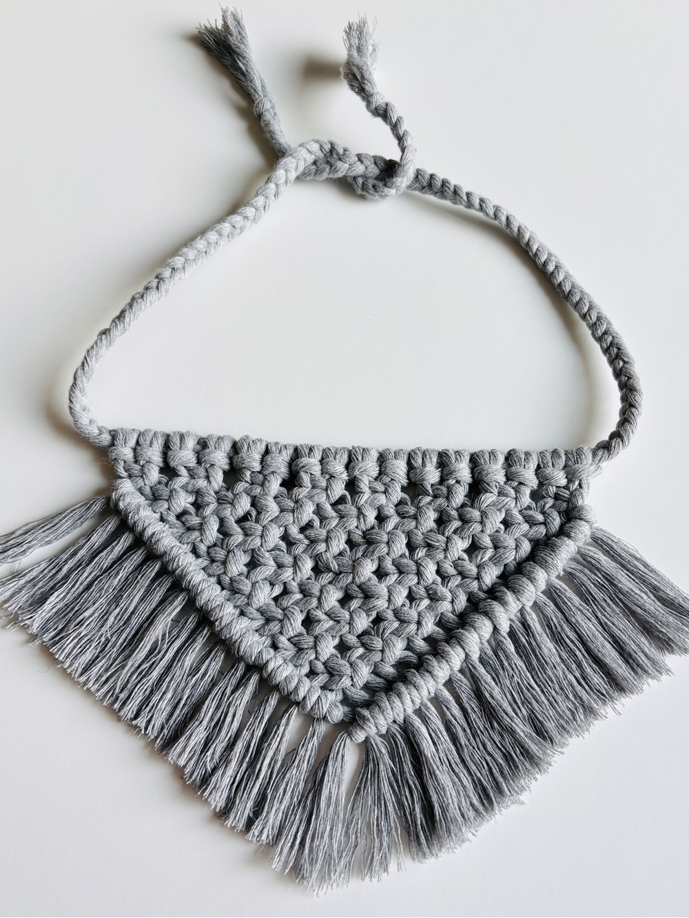 Handmade Gray Dog Bandana